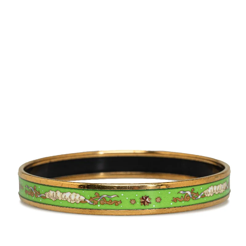 HERMES Narrow Enamel Bangle Costume Bracelet